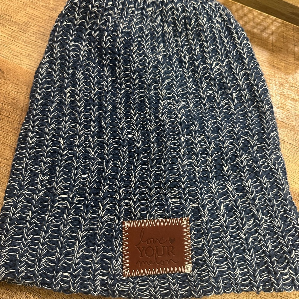 Love Your Melon Blue Knit Beanie